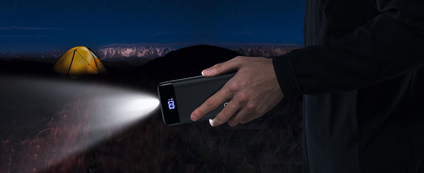 power bank with built-in flashlight