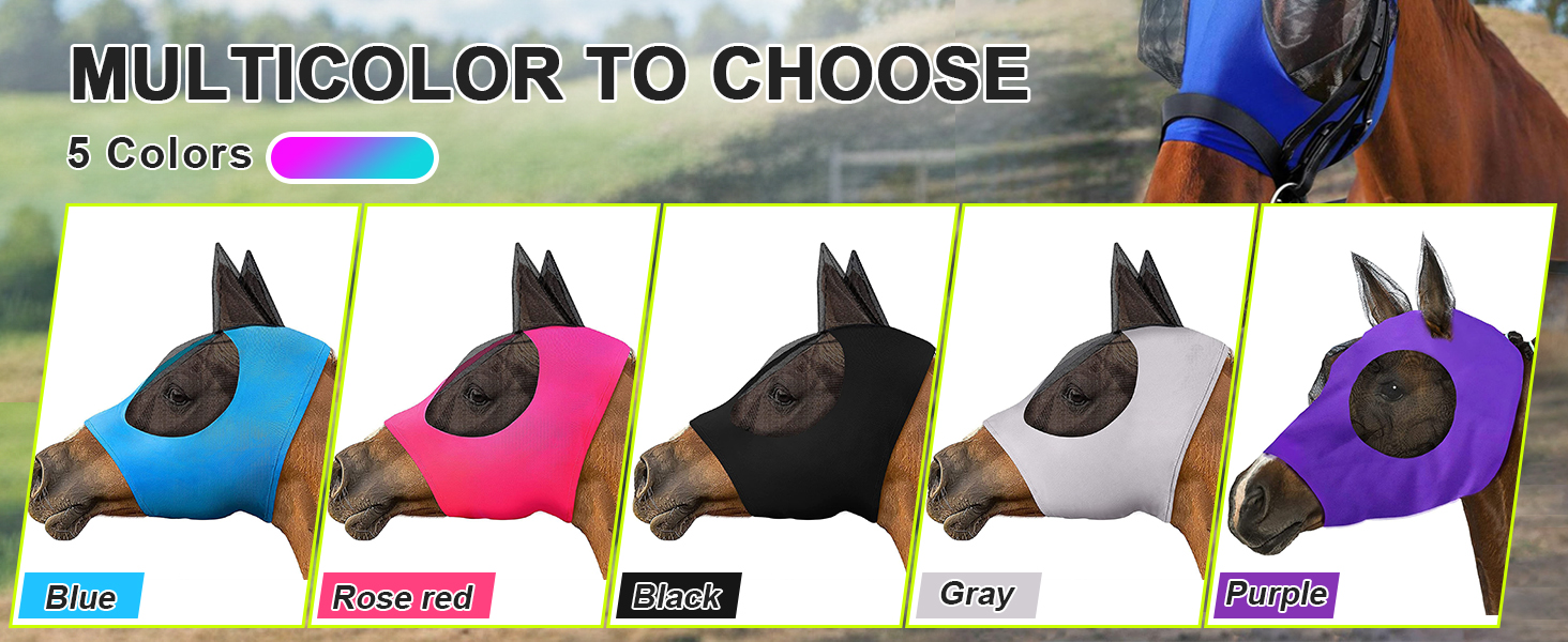 Mesh Horse Face Cover Prevents Sunlight flies