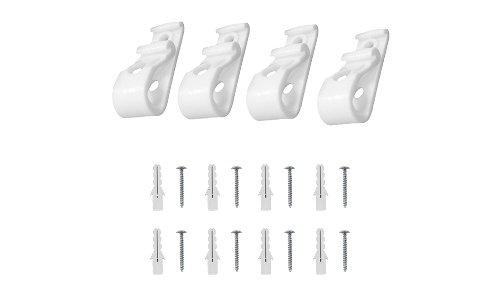 4 Sets Plastic Roman Roller Blind Chain Cord P Clips Hooks Child Safety