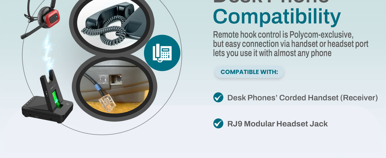 INNOTALK Poly Wireless Headset