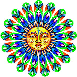 LITIALLY Metal Sun Face Sunflower Wall Decor, Sun Face