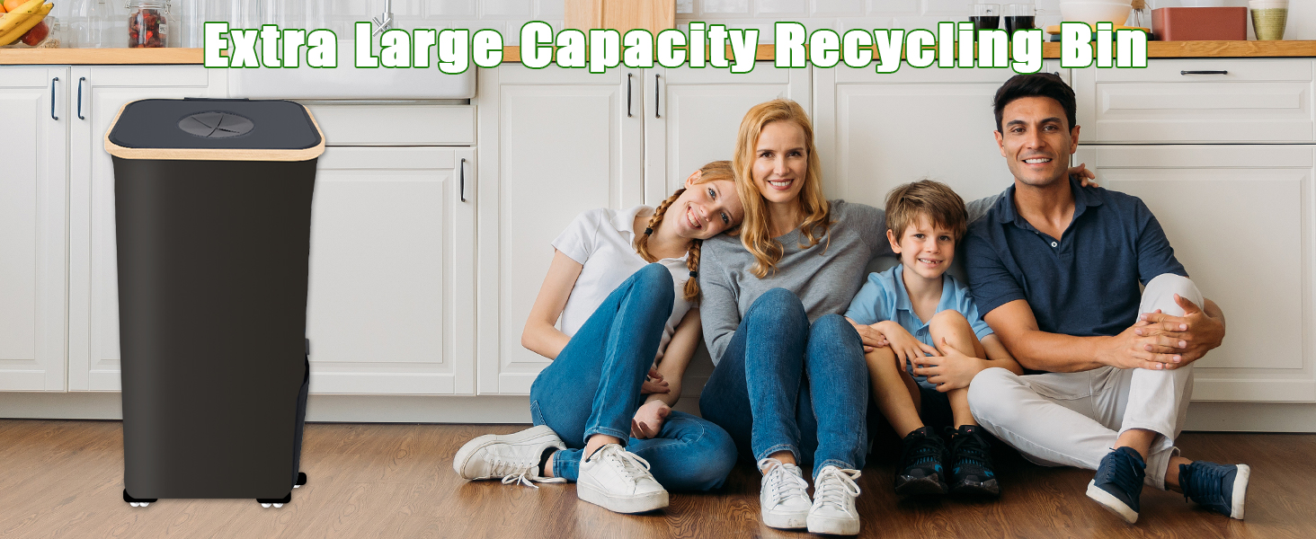 Abnaok Recycling Bin for Kitchen, Recycling Station with