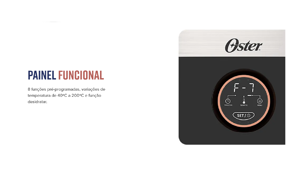 Fritadeira Oster Sem Óleo 2 em 1 Black, 4,8L