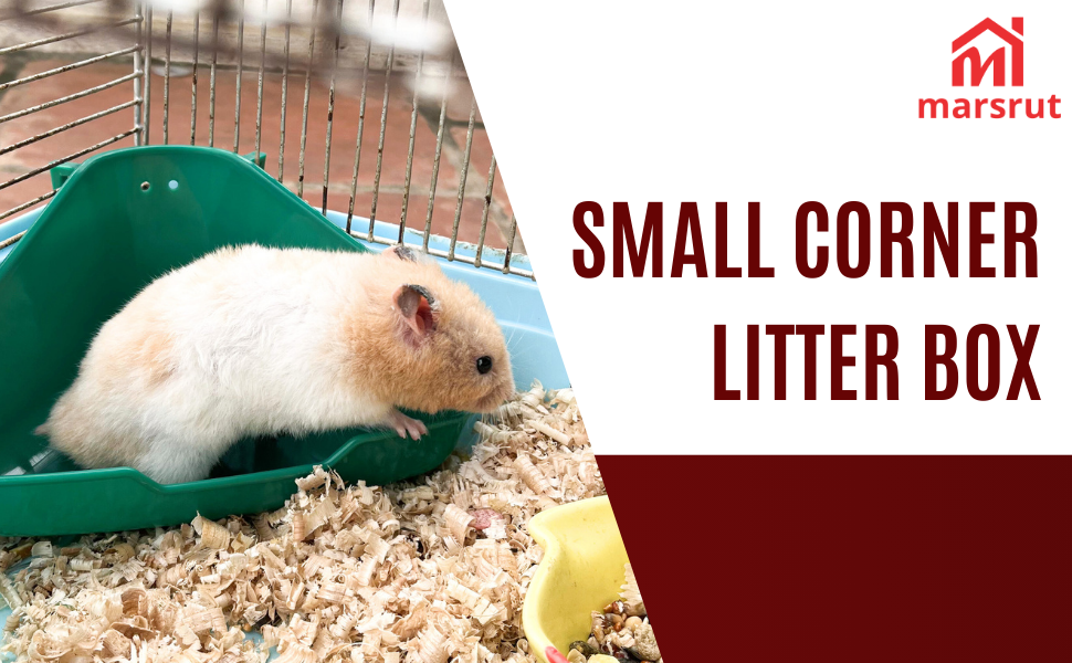 Small Corner Litter Box for Ferrets Rats Guinea Pigs