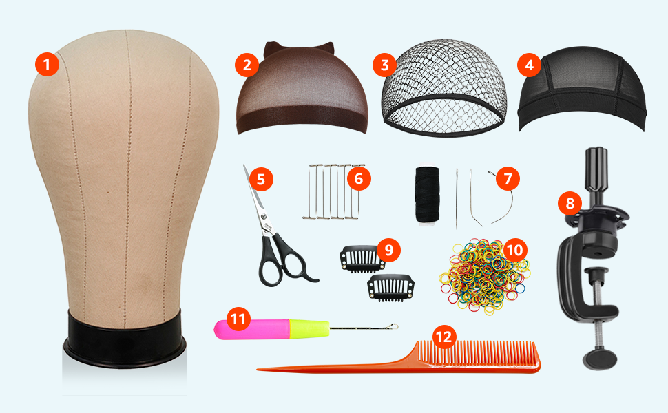 Studio Limited Canvas Block Head DIY Wig Making Starter Kit