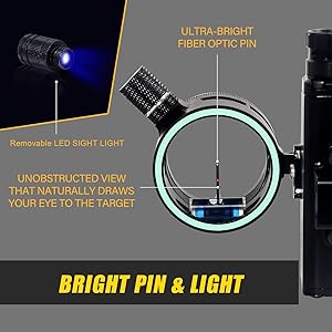 single pin bow sight for compound bow