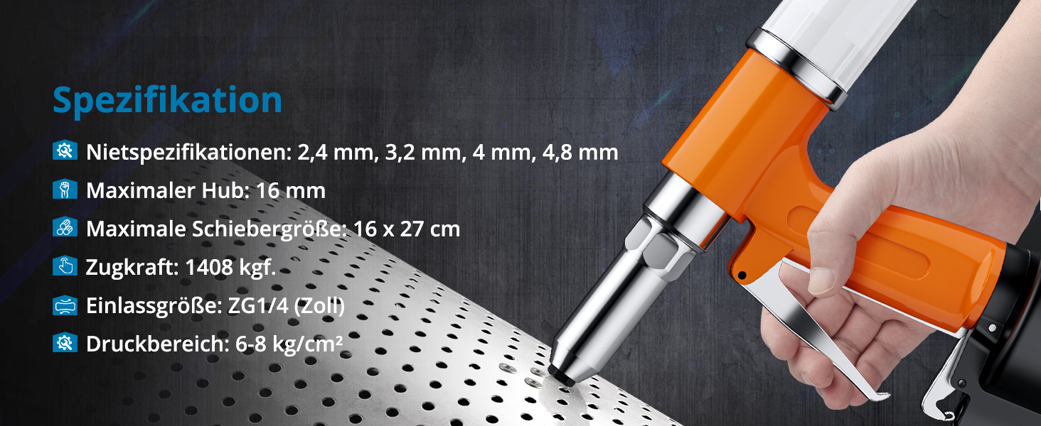 Druckluft Nietenzange