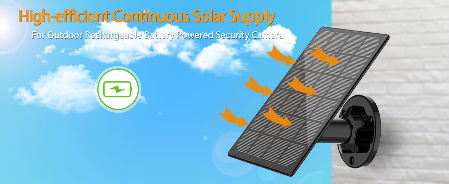 solar panel for security camera