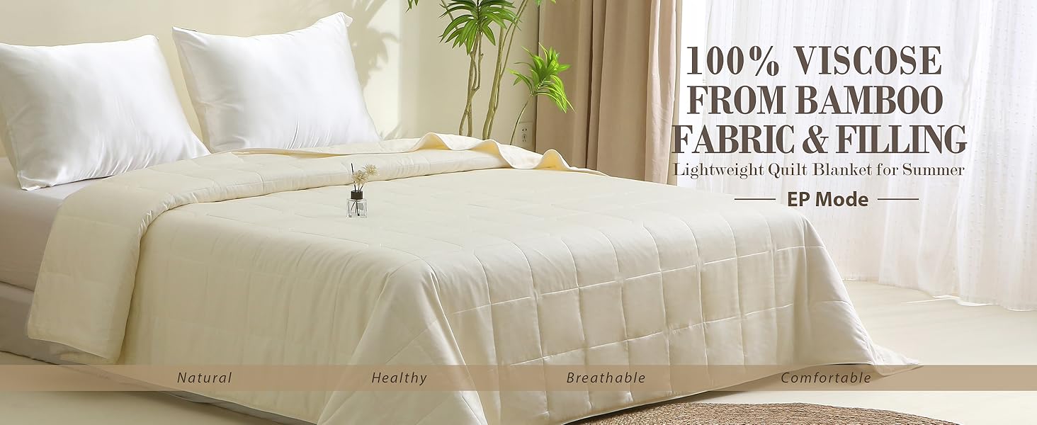 EP Mode Lightweight Quilt Blanket for Summer, Breathable- Ivory, Twin, Natural Fiber Choice 6b85a150 85dc 4fd2 B684 3333dc56ffb1. CR0,0,2928,1200 PT0 SX1464 V1
