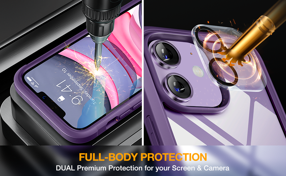 Miracase Glass Series for iPhone 11 Case [with Camera Lens