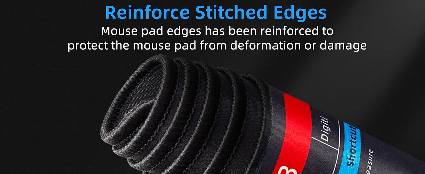 EXCOVIP Large Shortcut Keys Mouse pad mat Gaming for CAD Users, Antiskid Rubber Bottom Desktop