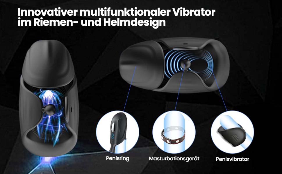 3-in-1 Penis-Trainer Mit 8 Vibrationsmodi Male Eichel Trainings Stimulator