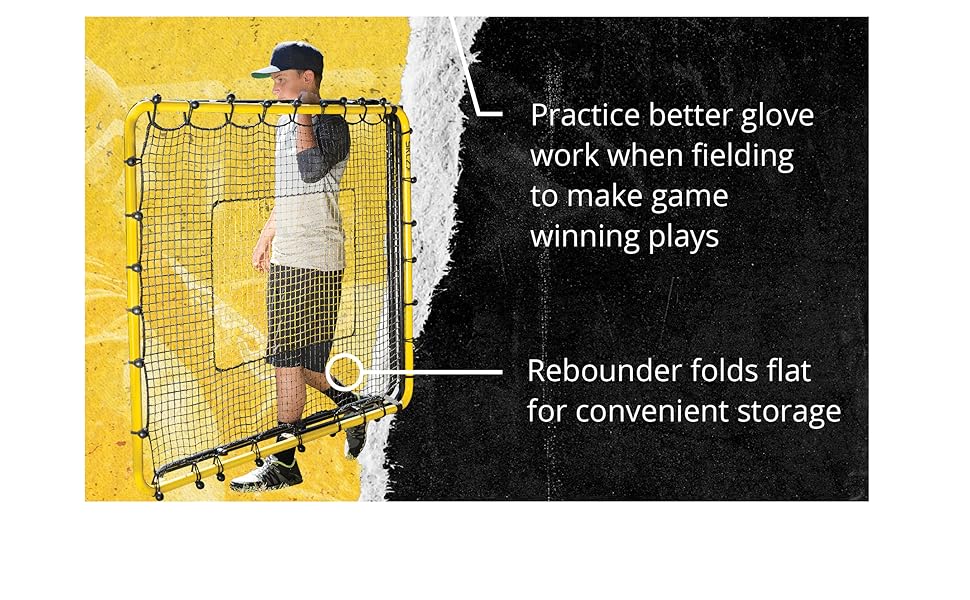 SKLZ Baseball and Softball Rebounder Net for Pitching and Fielding