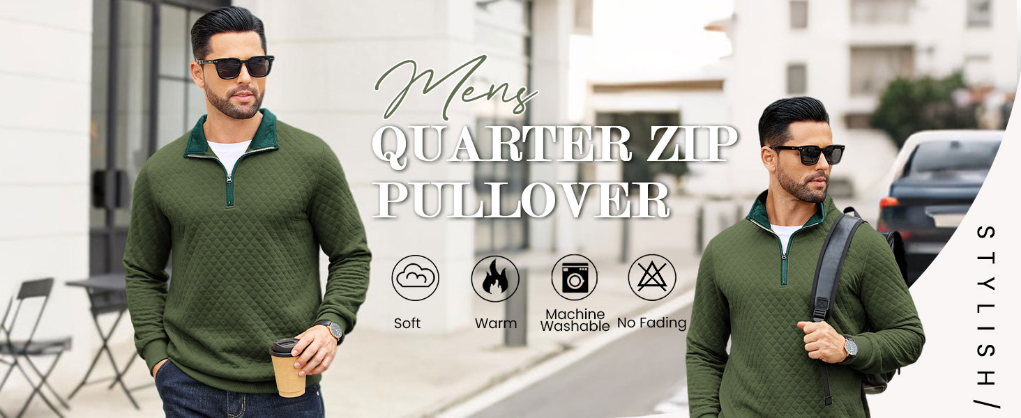 MENS QUARTER ZIP PULLOVER