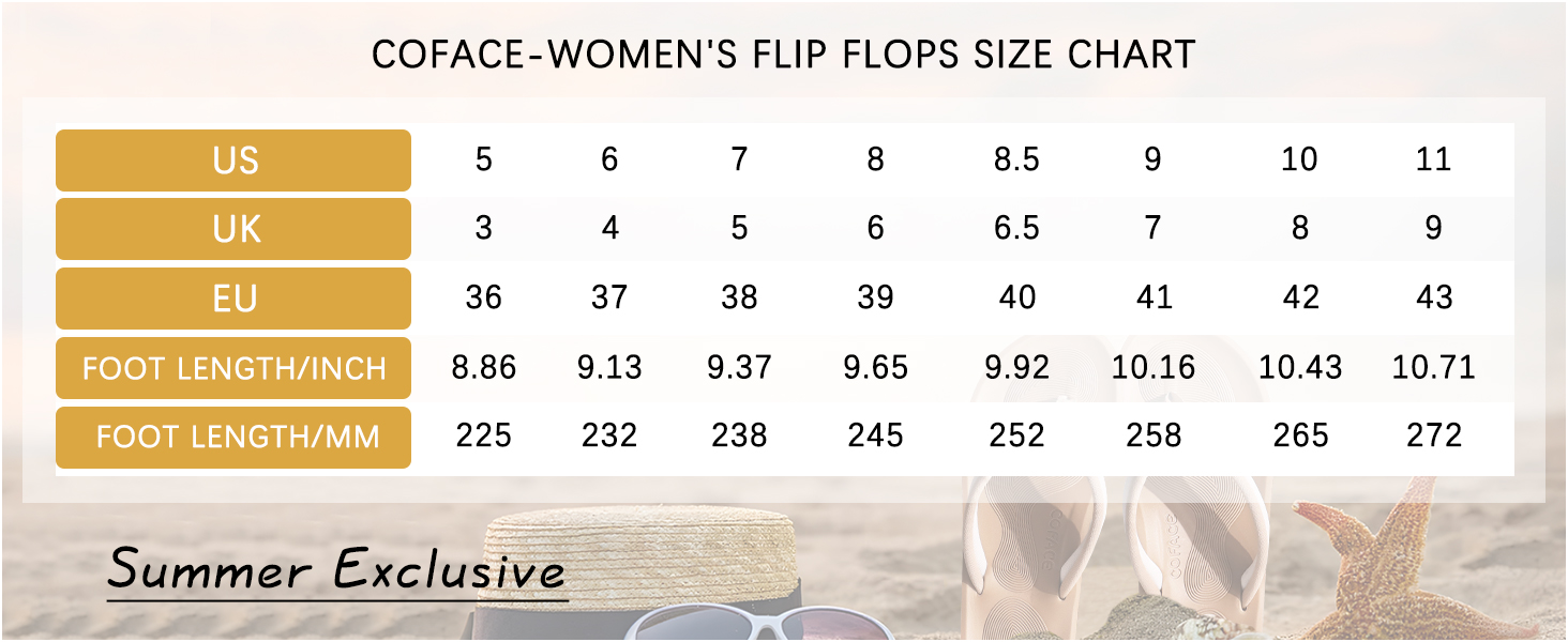 COFACE Women's Flip Flops with Arch Support Comfort Beach Platform Sandals for Women Lightweight 20 coface flip flops for women