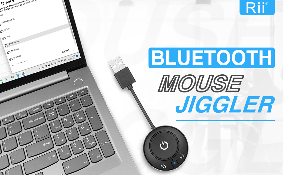 Rii Mouse Jiggler,Bluetooth Mouse jiggler with ON/Off