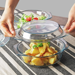 glass casserole with lid