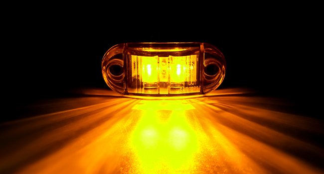2.5inch front side rear marker light amber clearance indicator light