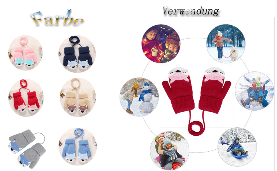 Kinder Fäustlinge Kleinkind Strickhandschuhe