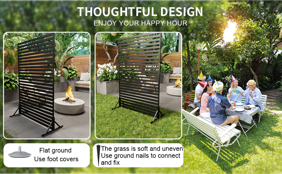  Metal Privacy Screen for Outdoor