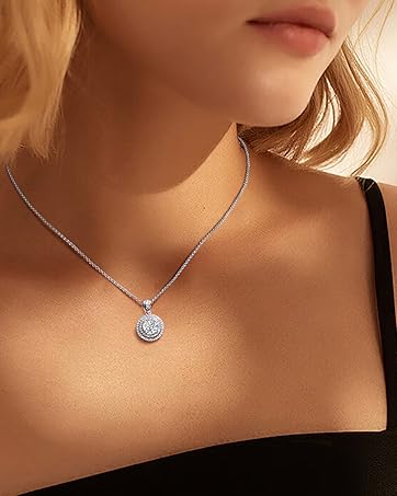 Halo Moissanite Necklace