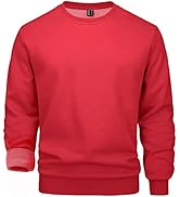 MAGCOMSEN Men's Crewneck Sweatshirt Long Sleeve Casual Warm Fleece Pullover