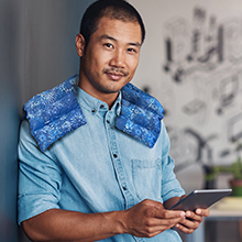 strap microwave collar flextemp men atneato body moist therasage fitfirst heared theratherm pure