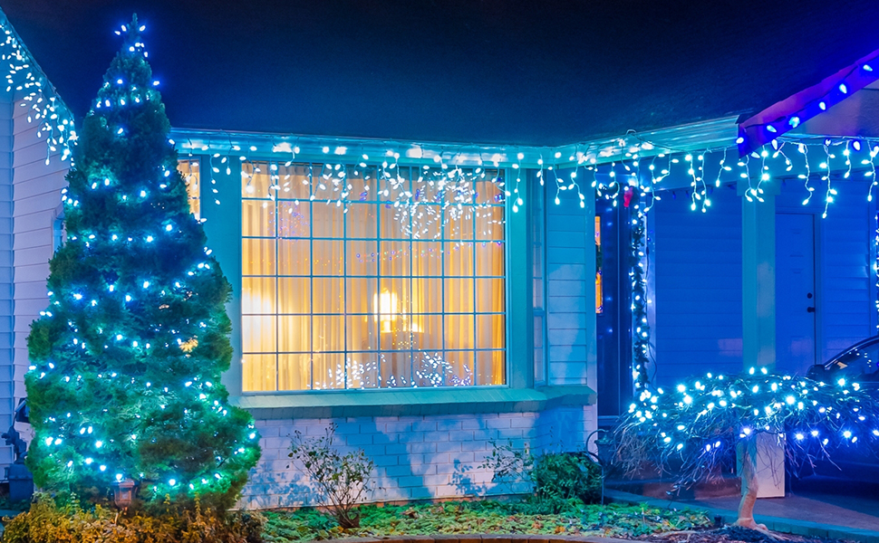 DEWENWILS C7 LED Christmas Lights Outdoor, 33.3ft 50LED Christmas