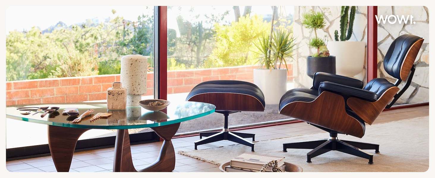 black leather lounge chair