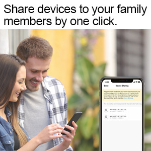 Share WiFi Door Sensor Detector with your family members by one click.