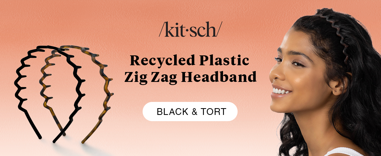 Kitsch Zig Zag Headbands for Women and Men