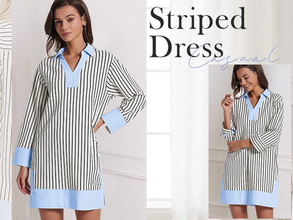 わあKerry Striped Ruffle Dress KS100859-ELLIEDRESSGOTS-