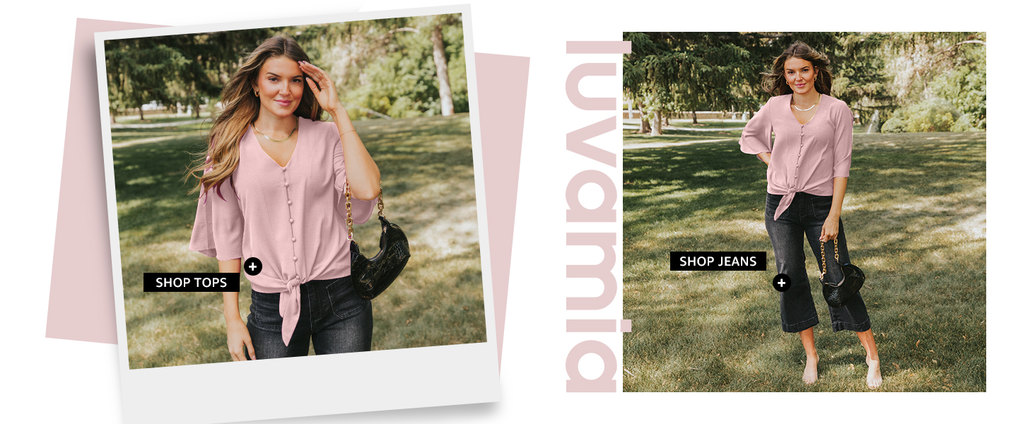 luvamia solid casual top womens
