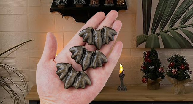 Obsidian Bat Sculpture
