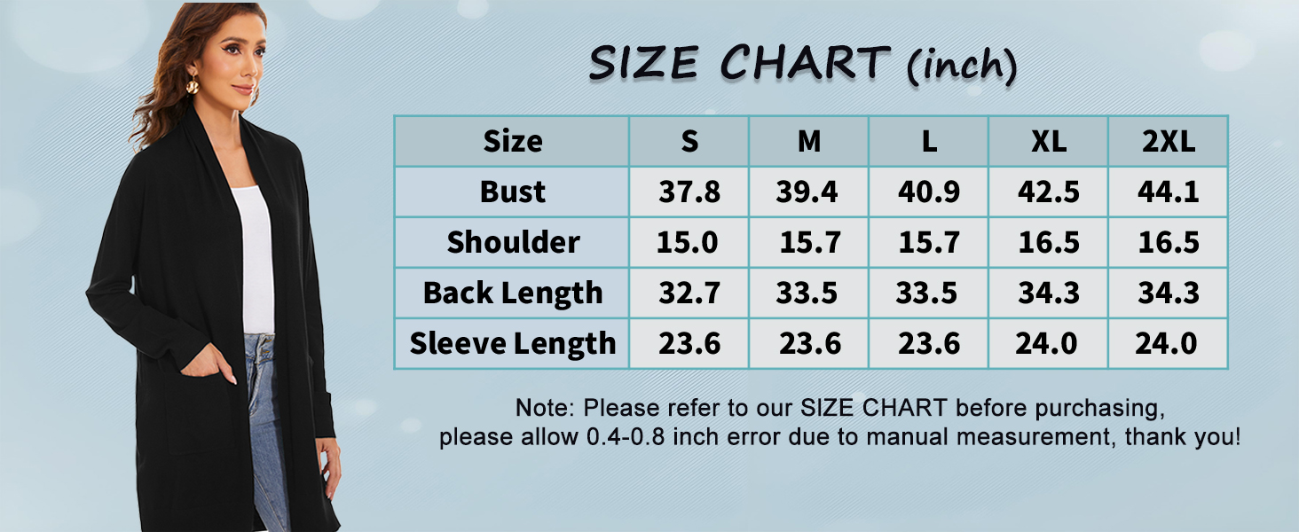 Women's Open Front Long Shawl Cardigan