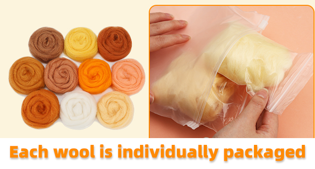 10 Colors Fiber Wool