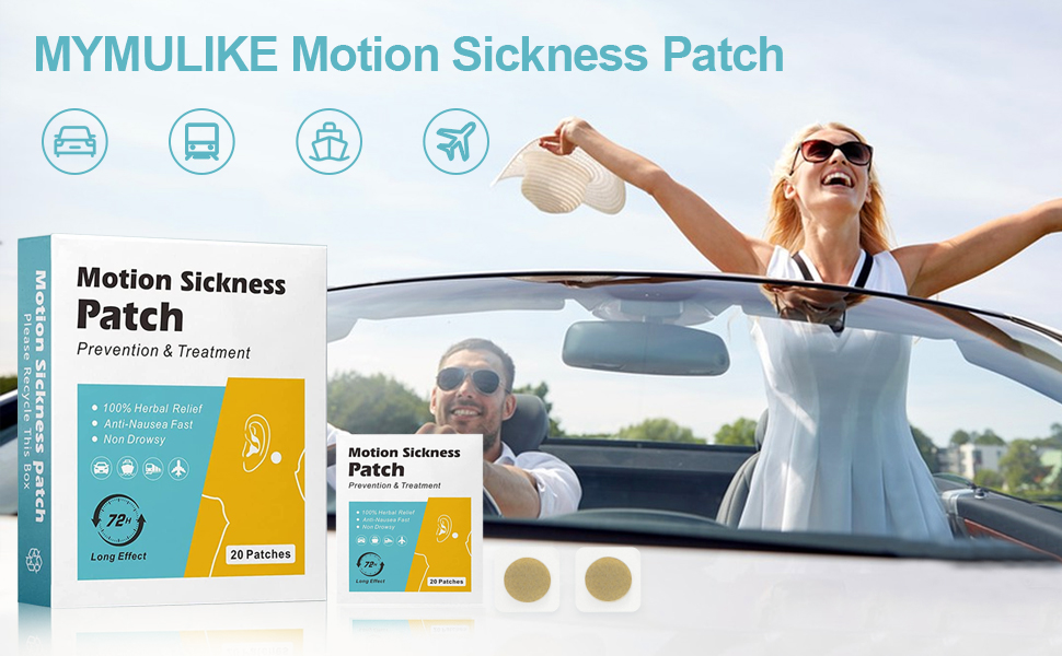 20 Pcs Motion Sickness Patches, Anti Sickness Patches for Sea Sickness