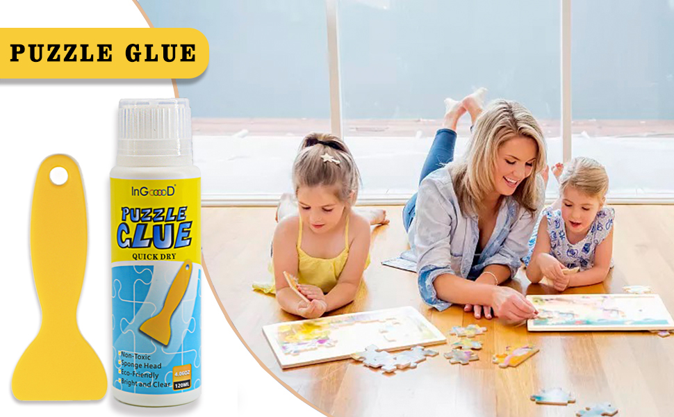 InGooood Jigsaw Puzzle Glue,120ML Puzzle Glue,Puzzle Saver for 1500/3000/5000 Pieces