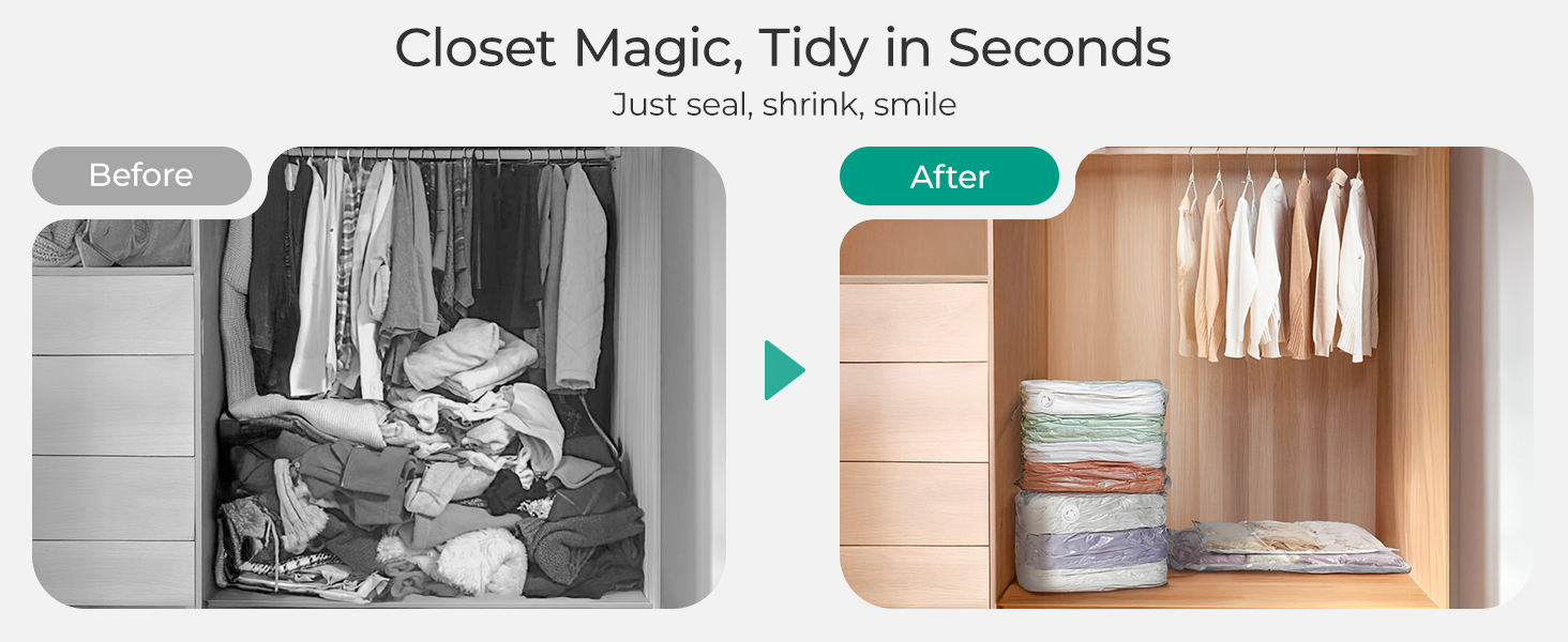 BAGSMART Vacuum Storage Bags Set