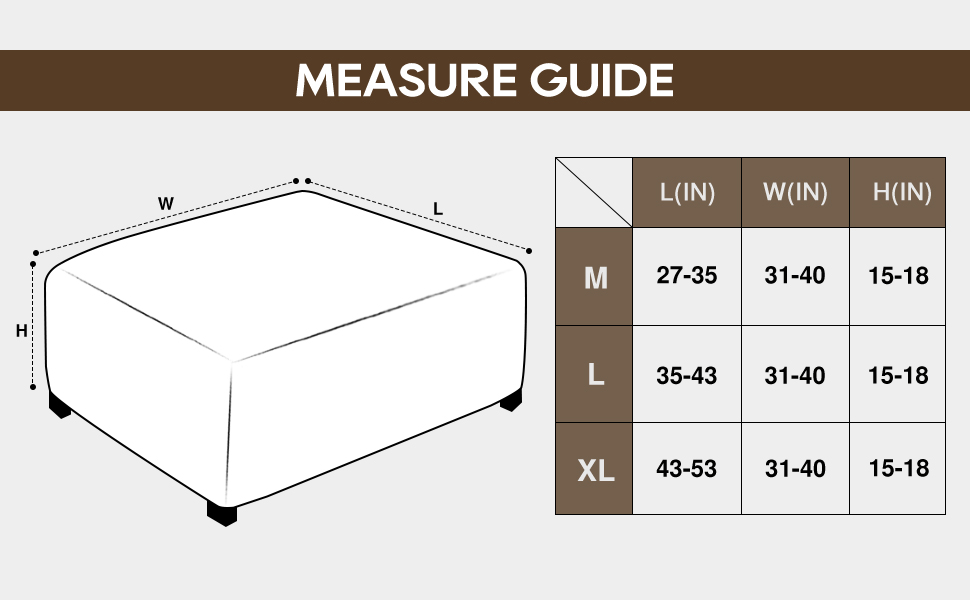 NeColorLife Velvet Ottoman Cover Storage Ottoman Slipcover