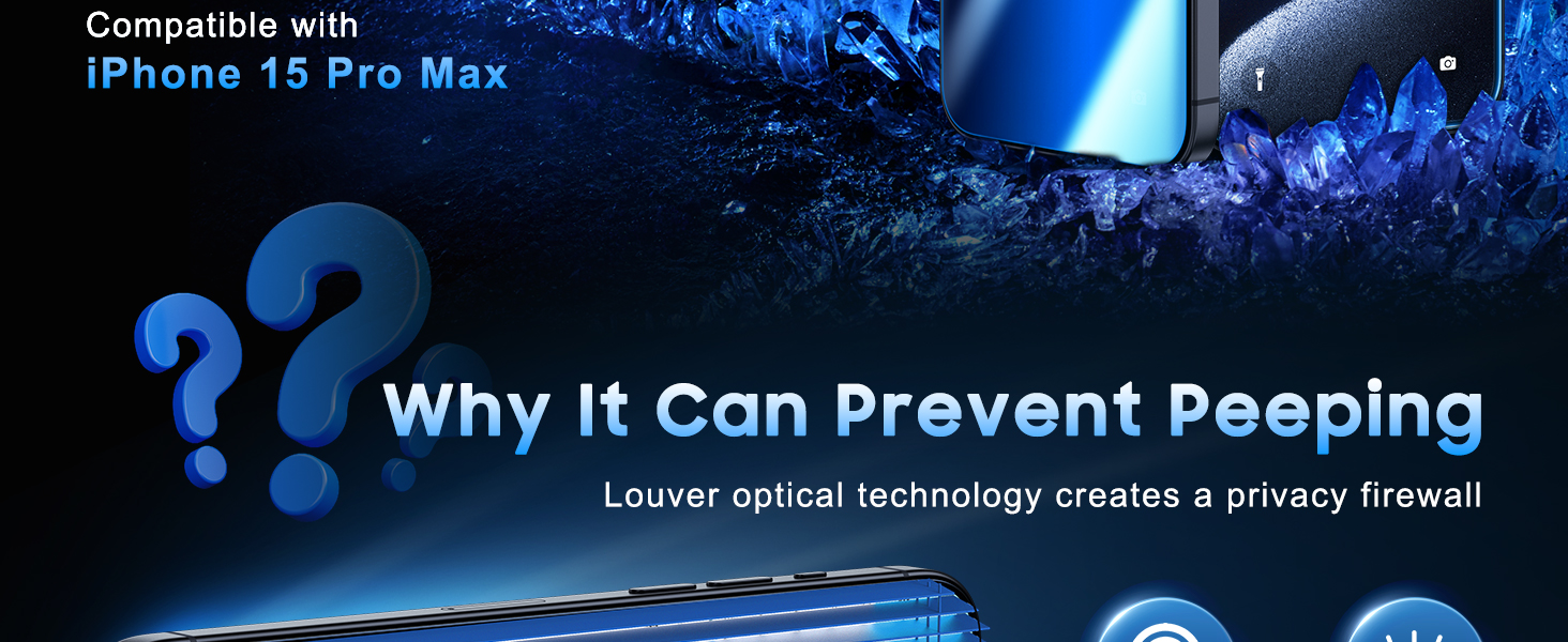 iPhone 15 pro max privacy screen protector