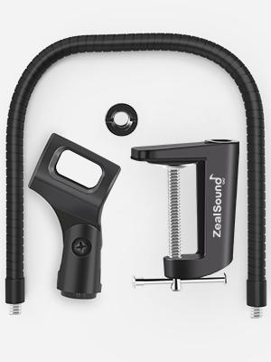 microphone arm stand includes adapter for all kind of microphones