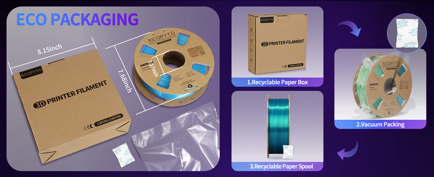 Silk PLA 3D Printer Filament Bundle, Shiny Dual Color Filament 1.75mm Pack, Multi Color Change 3D Printing Filament for Most FFF 3D Printer,1KG X 4 Spools 19 Dual Color Silk PLA 3D Printer Filament 1.75mm Silk Filament 1KG