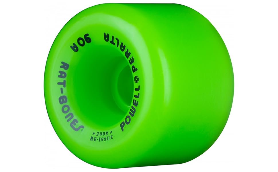 Powell Peralta Rat Bones 60mm 90a Green Skateboard Wheels (4 Pack)