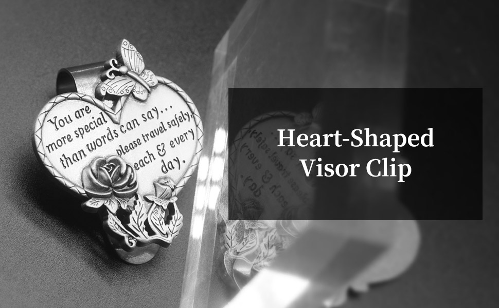 zhuofangda HeartShaped Visor Clip Car Visor Medal
