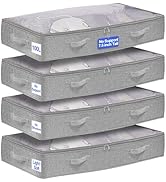 punemi 100L Under Bed Storage Containers, NO STRUCTURE Extra Large Underbed Storage,Soft Foldable...