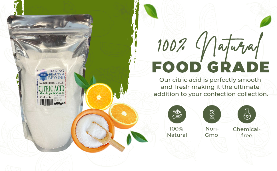 Baking Beauty and Beyond Food Grade Anhydrous Citric Acid NonGMO