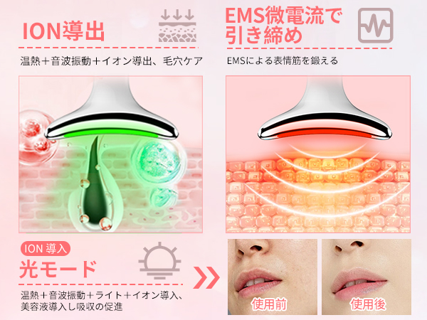 【新品】小顔超音波マシン　【総重量15㎏】 Amazon.co.jp: 【2025年新進化】美顔器 ems 6モード 4段階レベル