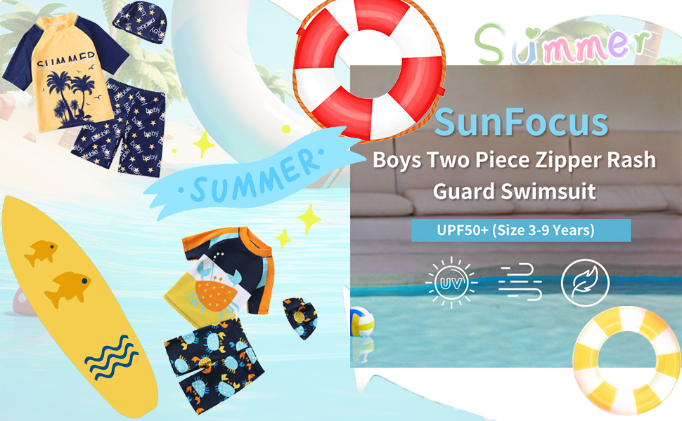 Dinosaur Two Piece Swimming Suit Beach Holiday Swim Wear Wetsuit