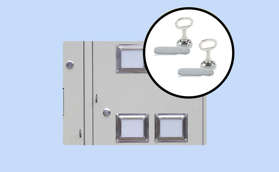 HOWDIA 2 Pcs Wheelie Bin Locks with Keys, Triangle Gas Meter Box Lock